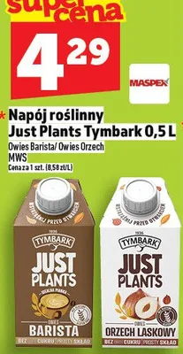 Napój roślinny Just Plants Tymbark 0.5l promocja w TOPAZ