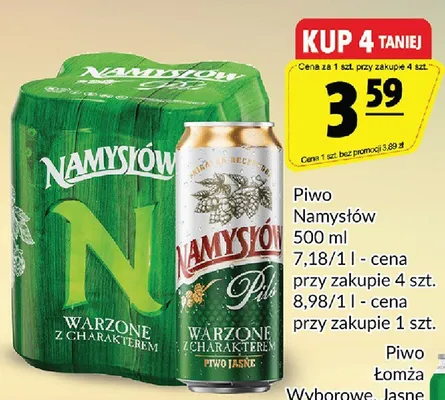 Piwo Namysłów promocja w Prim Market