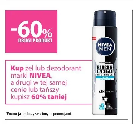 Dezodorant Nivea Men Black & White Invisible promocja w Hebe