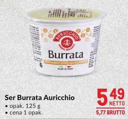 Ser Burrata Auricchio promocja w Makro