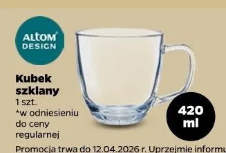 Kubek szklany 420 ml promocja w Netto