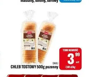 Chleb tostowy pszenny Dahli promocja w Tomi Markt