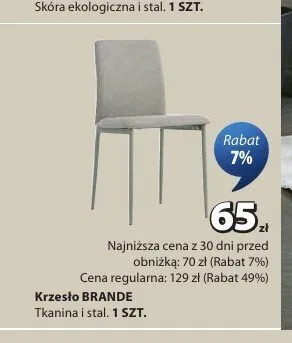 Krzesło BRANDE promocja w Jysk