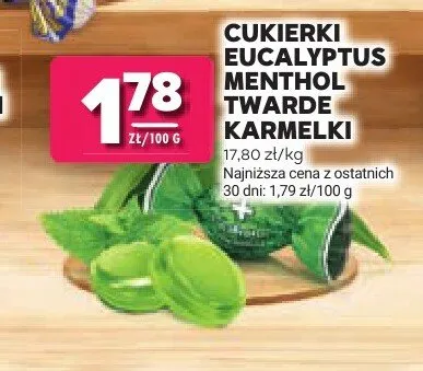 Cukierki Eucalyptus Menthol twarde karmelki Roshen promocja w Stokrotka