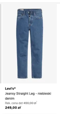 Jeansy Straight Leg niebieski denim Levi's promocja w Lounge by Zalando