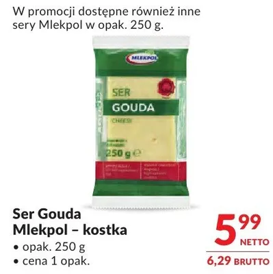 Ser Gouda Mlekpol – kostka promocja w Makro