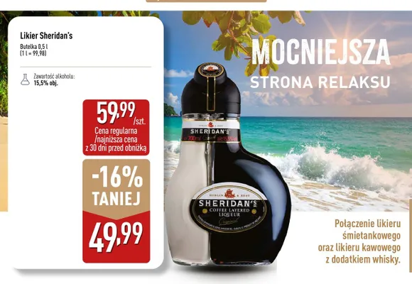 Likier Sheridan's promocja w Aldi