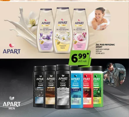 Żel pod prysznic Apart Men Total Care Protect promocja w Groszek