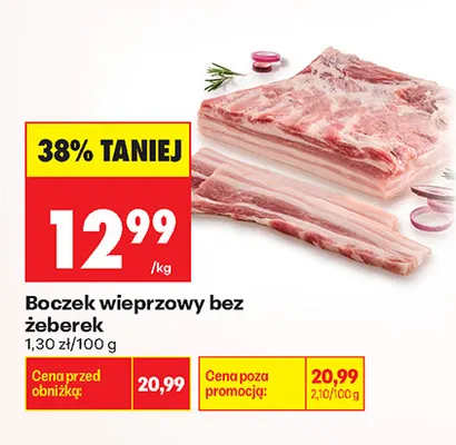 Boczek wieprzowy bez żeberek promocja w Biedronka