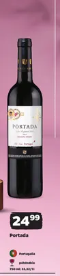 Wino czerwone półsłodkie Portada promocja w Netto
