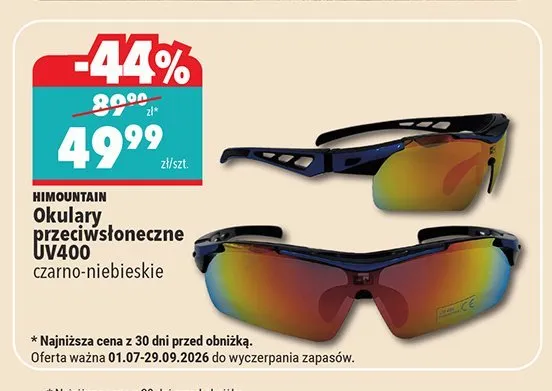 Okulary przeciwsłoneczne UV400 Himountain promocja w Biedronka