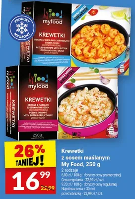 Krewetki z sosem maślanym My Food promocja w Twój Market