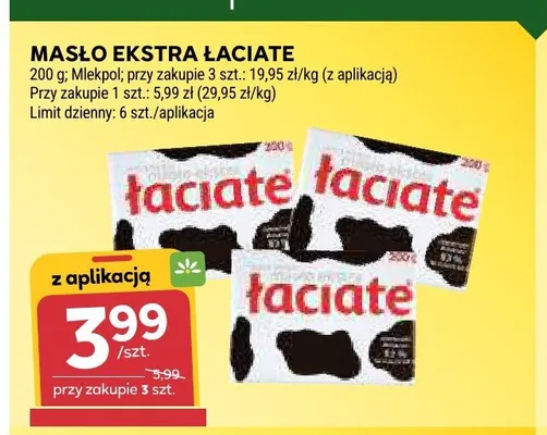 Masło ekstra Łaciate promocja w Stokrotka