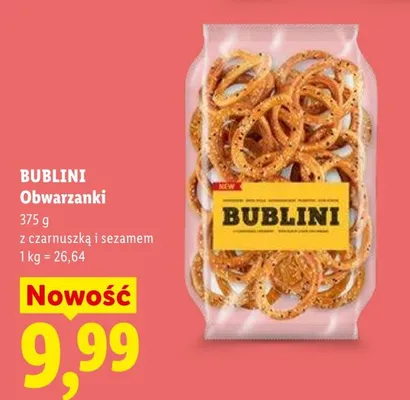 Obwarzanki z czarnuszką i sezamem Bublini promocja w Lidl