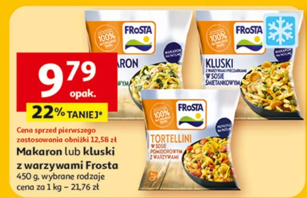 Makaron lub kluski z warzywami, wybrane rodzaje promocja w Auchan