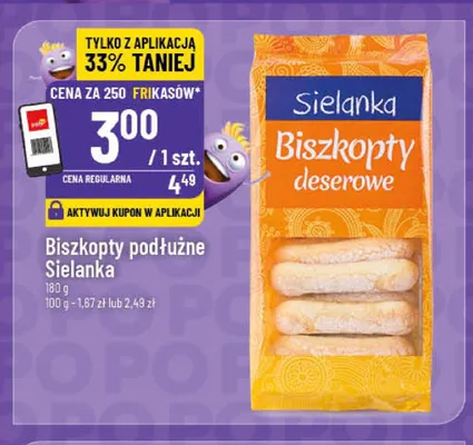 Biszkopty podłużne Sielanka promocja w POLOmarket