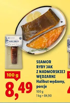 Halibut wędzony, porcje promocja w Lidl