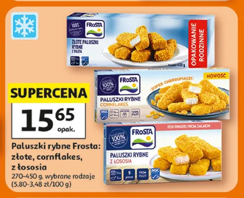 Paluszki rybne złote Frosta promocja w Auchan