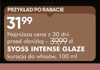Kuracja do włosów Syoss Intense Glaze promocja w Super-Pharm