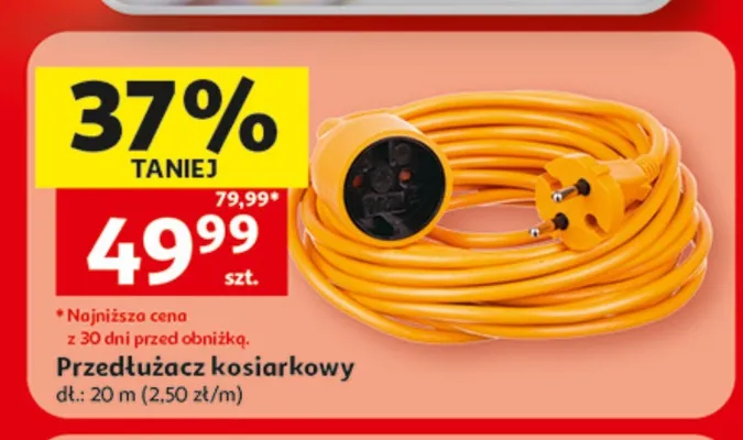 Przedłużacz kosiarkowy promocja w Auchan