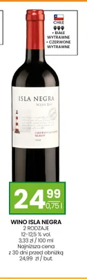 Wino białe Isla Negra wytrawne promocja w Twój Market