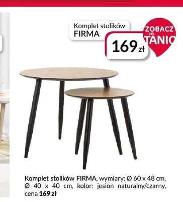 Komplet stolików Firma promocja w Salony Agata