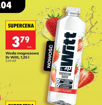 Woda magnezowa o smaku truskawki promocja w Biedronka