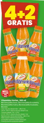 Vitaminka marchew/jabłko/banan, marchew/jabłko/brzoskwinia, marchew/jabłko/malina, marchew/jabłko/truskawka, marchew promocja w Twój Market