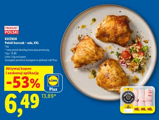 Polski kurczak uda XXL Rzeźnik promocja w Lidl