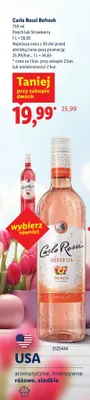 Wino różowe słodkie Peach Refresh promocja w Lidl