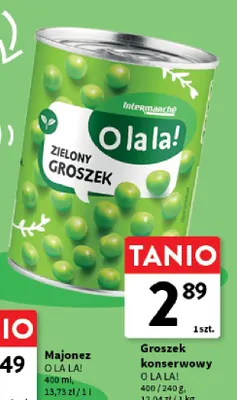 Groszek konserwowy O La La! promocja w Intermarche