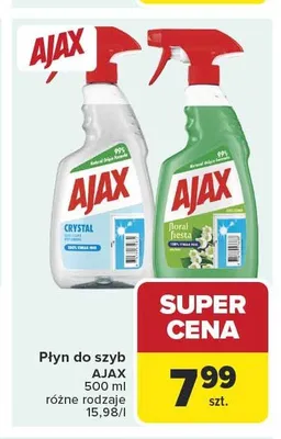 Płyn do szyb Ajax Crystal promocja w Carrefour