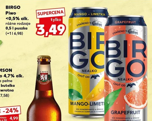 Piwo 4,7% alk. jasne pełne bezzwrotna promocja w Kaufland