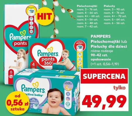 Pieluchomajki lub pieluchy dla dzieci różne rodzaje promocja w Kaufland