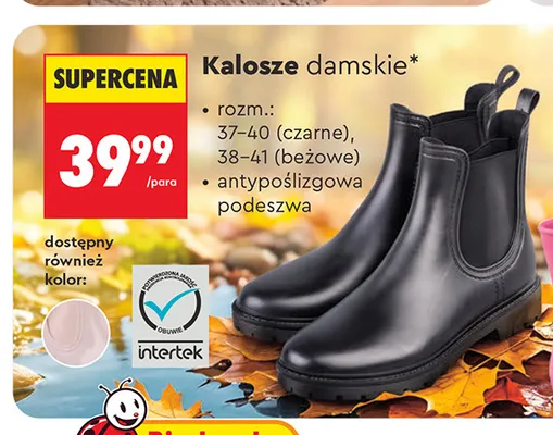 Kalosze damskie promocja w Biedronka