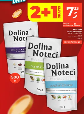 Mokra karma dla psa Dolina Noteci Premium bogata w królika z żurawiną promocja w Dealz