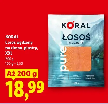 Łosoś wędzony na zimno, plastry, XXL promocja w Lidl
