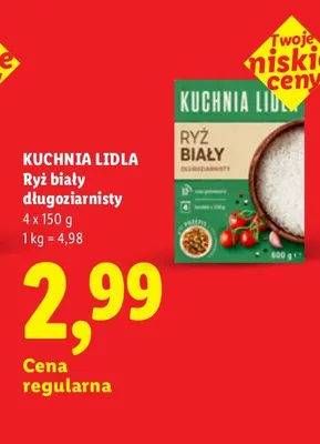 Ryż biały długoziarnisty Kuchnia Lidla 4-pak promocja w Lidl