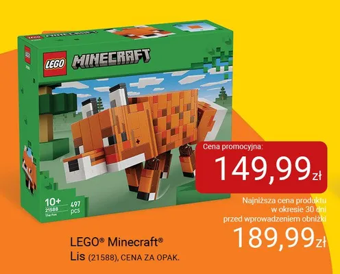 Klocki LEGO Minecraft Lis (21588) promocja w Smyk