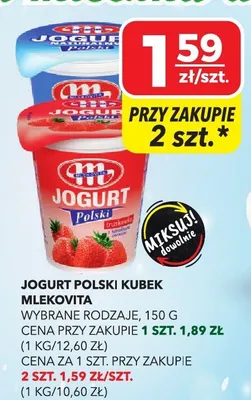 Jogurt polski kubek wybrane rodzaje promocja w Top Market
