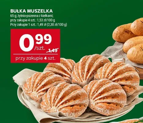 Bułka muszelka żytnio-pszenna z kiełkami promocja w Stokrotka