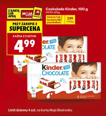 Czekolada Kinder promocja w Biedronka