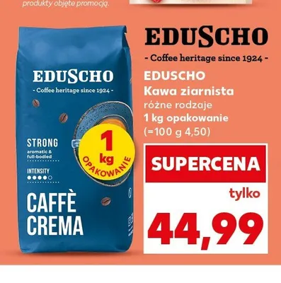 Kawa ziarnista Eduscho Caffè Crema promocja w Kaufland