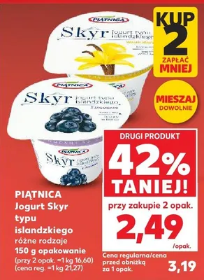 Jogurt Skyr typu islandzkiego różne rodzaje promocja w Kaufland