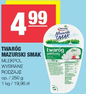 Twaróg Mazurski Smak Mlekpol promocja w SPAR