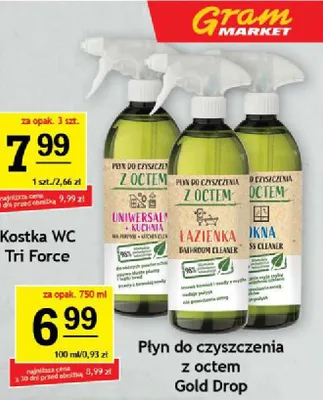 Płyn do czyszczenia z octem Gold Drop Łazienka promocja w Gram Market