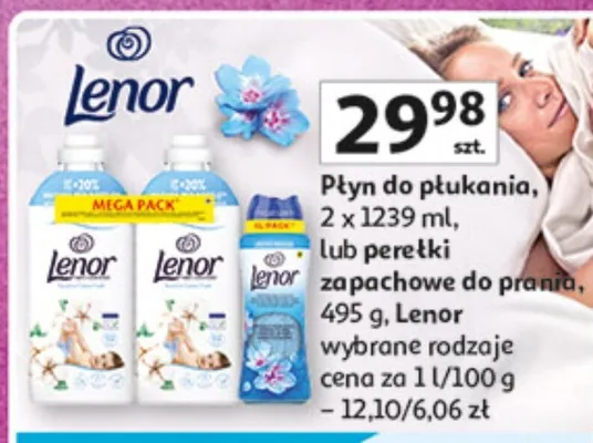 Płyn do płukania, perełki zapachowe do prania promocja w Auchan