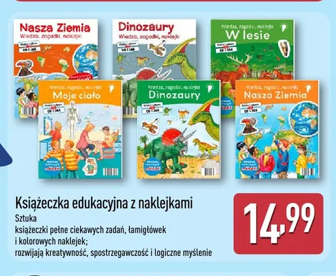 Książeczka edukacyjna z naklejkami promocja w Aldi
