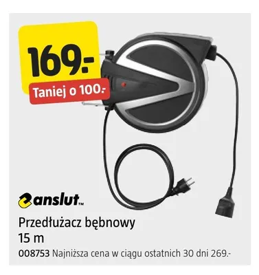 Przedłużacz bębnowy Anslut 15 m promocja w Jula