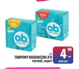 Tampony higieniczne super o.b. promocja w Tomi Markt
